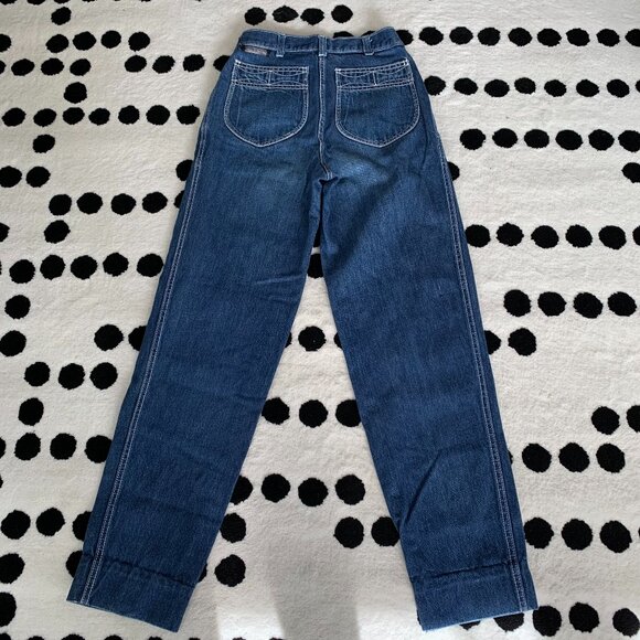 Vintage 70's Vidal Sasson High Rise Tapered Denim Retro Mom Jeans - Picture 1 of 16